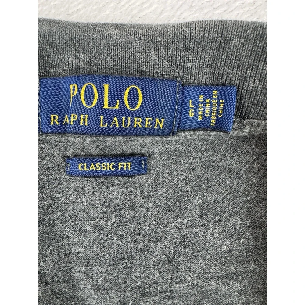 Polo Ralph Lauren Men's Gray  Slim Fit Short‎ Sleeve Polo Shirt Size L